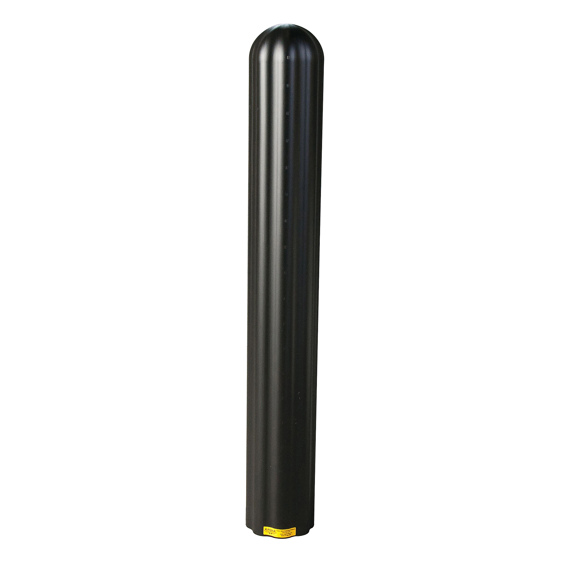 Eagle Fluted Bollard Cover — 8in. x 56in., High-Density Polyethylene, Black, Model# 1738BLK